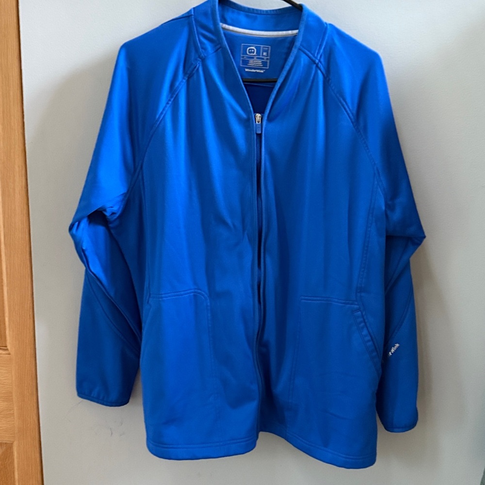 Women’s WonderWink Fleece Full-Zip Jacket Royal Size XL.  Never worn.